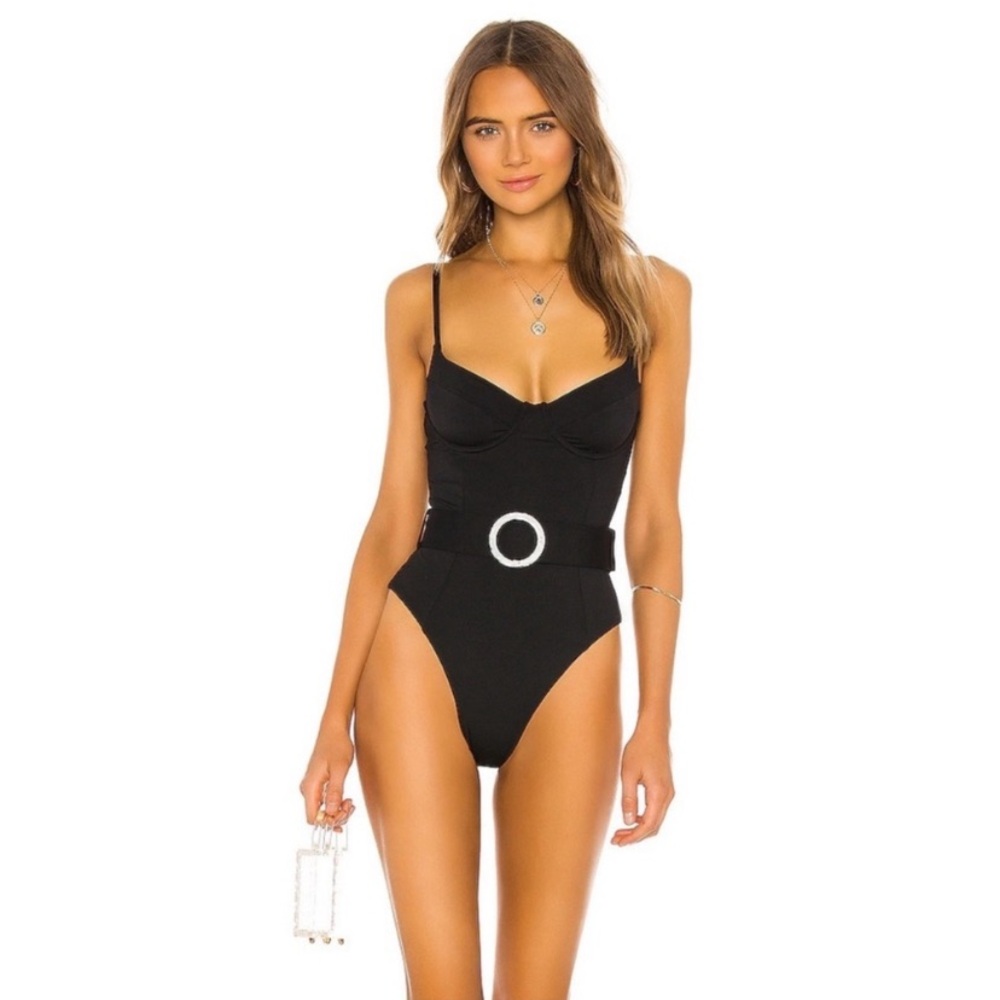 We Wore What Danielle Belted One Piece Swimsuit